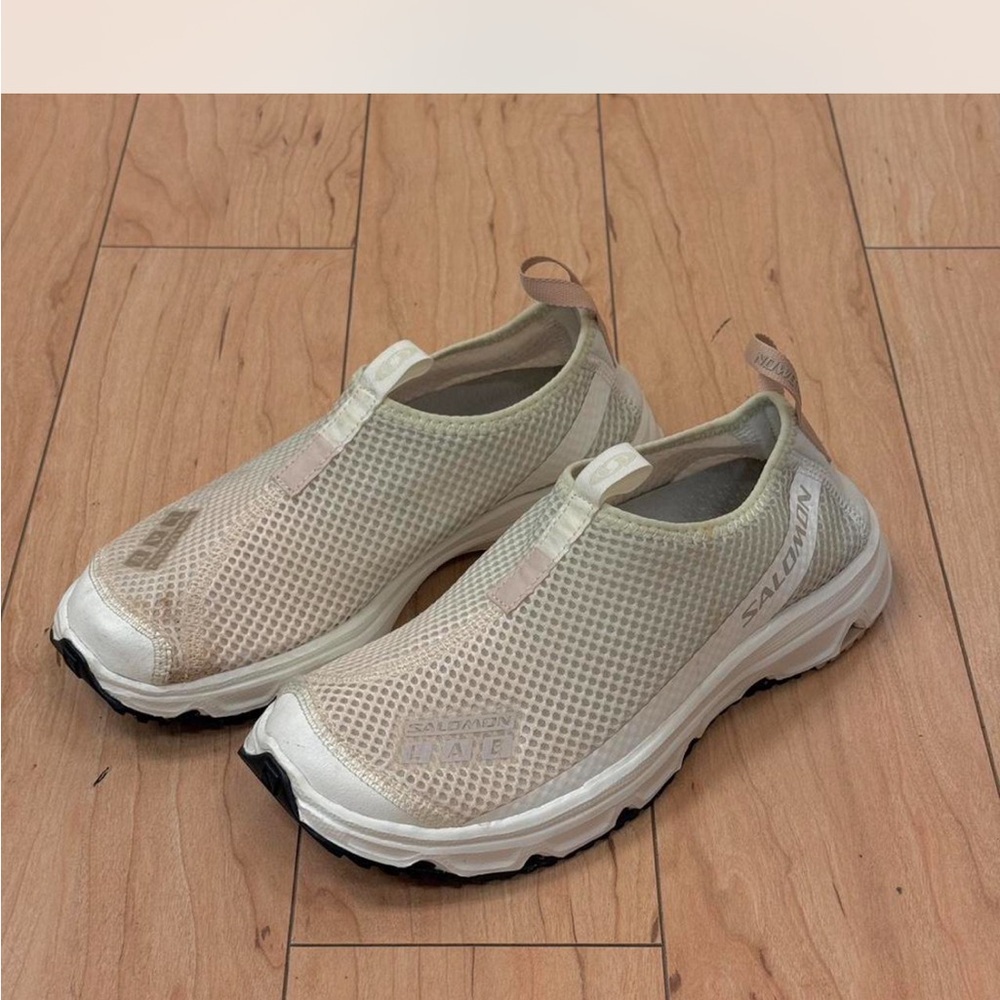 Salomon Cream Mesh Slip-On Shoes